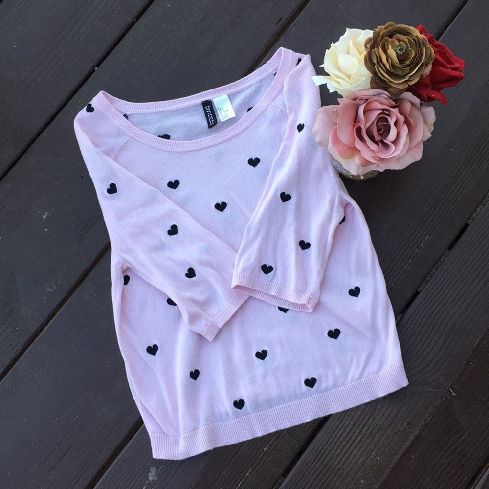 Divided Pink and Black Crew Neck Sweater